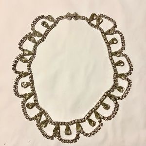 Rare  Unique Vintage Rhinestone Collar Necklace